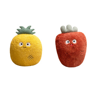 Jouets en peluche mignons en forme de fruits (fraise, <span class=keywords><strong>poire</strong></span>, citron) avec visage pour enfants, cadeau pour bébé, décoration intérieure, nouveau jouet en peluche fruit. - Product Image 4