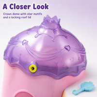 Maison de puzzle surprise pour enfants de 3 ans et plus avec 5 clés pour déverrouiller des compartiments secrets mignons, en plastique, échelle 1/12, boîte cadeau pour fête