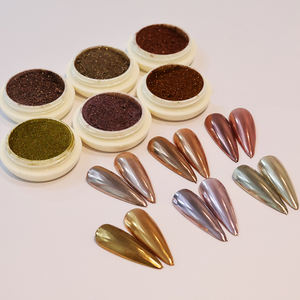 Bubuk Pigmen Efek Glitter Metalik Perak Reflektif Chrome Nail Candy Grosir - Product Image 1