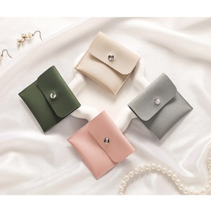High End Custom Logo <b>Jewelry</b> Gift Bag Button PU Leather Luxury <b>Jewelry</b> Pouch with Logo - Product Image 6