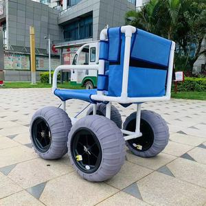 Silla de playa con ruedas grandes de 16 pulgadas, plegable, de PVC, para discapacitados, cómoda, ligera, de ocio - Product Image 3