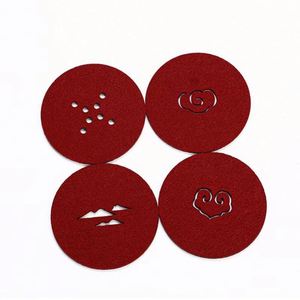 แผ่นรองแก้วสักหลาดทรงกลมขายดีที่สุด สำหรับกาแฟ ชา เครื่องดื่มร้อน แก้วน้ำ โต๊ะอาหาร - Product Image 1