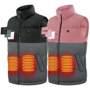 Logo Customization 5V 7.4V usb electric battery heated vest jacket warm fleece Winter Motorcycle Leisure Vest for men women