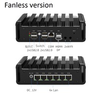 Mini PC industriel 6 Lan N100 en métal, DDR5, 2xNVMe, I226-V, 2.5G, PfSense, OPNsense, Proxmox, pare-feu, serveur domestique