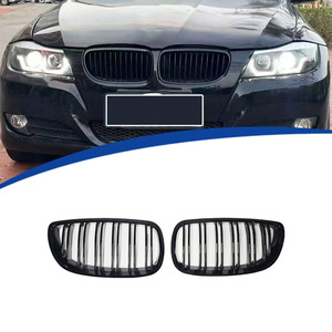 Calandre avant de remplacement en ABS noir brillant à double barre pour BMW E92, modèles 2006-2009 - Product Image 1