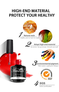 Suministros para Uñas de Gel UV, Productos de Manicura Libres de HEMA, Esmalte de Uñas Semipermanente en Botellas, Esmalte de Uñas de Gel Rojo - Product Image 6