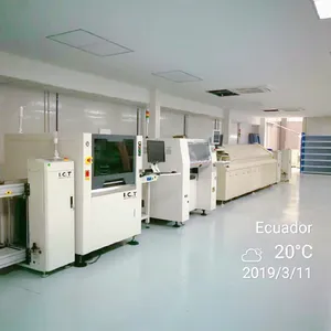 Linha completa SMT eletrônica de produção automática de tiras para máquinas de montagem de PCB SMT de painel solar de solução de baixo custo na Turquia