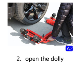 1 tonne de chariot mécanique en acier chariot à roue à levier pour l'entretien des voitures - Product Image 3