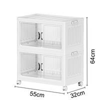Armoire de rangement mobile pliable, chariot roulant en PP ABS PET, pliable, avec roues, gain de place, multi-usages, écologique