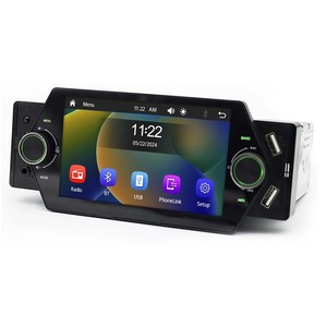 Hisound duy nhất DIN xe Stereo Xe <span class=keywords><strong>MP5</strong></span> Máy nghe nhạc 1 DIN với Carplay Android tự động đảo chiều máy ảnh - Product Image 1