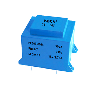 Transformador de Montaje en PCB Sellado con Epoxi YHDC PE6035K-M 50VA, 110/220/230/380V AC, UL94-V0, Certificado CE/RoHS - Product Image 1