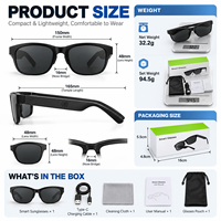 Lunettes intelligentes sans fil Bluetooth personnalisées avec logo, fonction d'appel et de musique, pour cadeaux promotionnels d'entreprise