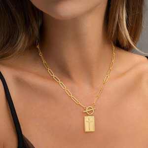 Charm Cross <b>Choker</b> Necklace for <b>Women</b>, Thick Chunky Paperclip Chain Hip Hop Necklace Unisex JewelryTrendy Fashion Jewelry Gifts - Product Image 2