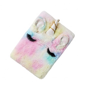 Diario Promozionale in Peluche con Glitter, Design Unicorno 3D, Logo Personalizzato, Copertina Rigida con Rivestimento in Tessuto, Regalo - Product Image 5