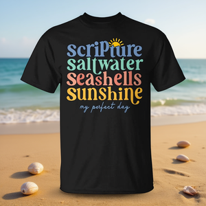 Camiseta Scripted Saltwater Seashells Sunshine Mi día perfecto - Product Image 3