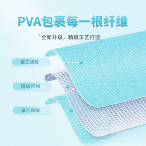 Toalla de tela de fibra de molécula de agua Pva, toalla absorbente rectangular para limpieza de cocina, para sala de estar, oficina, baño, balcón - Product Image 1