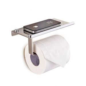<strong>Wall</strong> <strong>Mount</strong> Tissue Mobile Cell Phone Storage Stainless Steel <strong>Roll</strong> <strong>Toilet</strong> Paper <strong>Holder</strong> with Shelf - Product Image 1