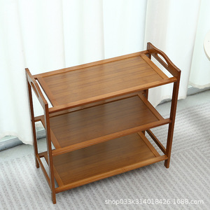 Simple <b>Shoe</b> Rack 3 Tier Natural Wood Color <b>Space</b> <b>Saving</b> <b>Storage</b> For Home Entrance Bedroom Dormitory - Product Image 4
