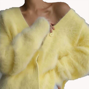 Pull en maille épaisse personnalisable de couleur unie pour femmes, style ample et mignon, pull en maille épaisse pour l'automne et l'hiver - Product Image 4