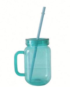Mason Tumbler <b>Reusable</b> Drinking <b>Cup</b>, 16Oz Single-Layer Plastic Promotional Gift <b>Cup</b> for Camping Adults - Product Image 3
