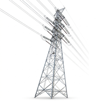 Torre Tubolare Certificata per Protezione Antifulmine da 40 Metri, Palo in Acciaio per Linee di Trasmissione 230kV e Torre Elettrica