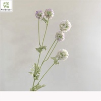 Nieuw Ontwerp 5 Koppen Scabiosa Zaadpod Kunstzijde Bloemen Fleur Artificielle Bloemdecoratie