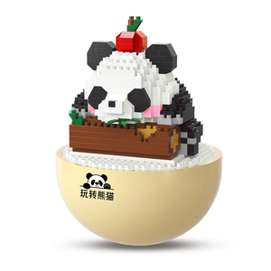 YUGAO Nouveautés Cadeau de Noël Modèle 3D 574 Pièces Micro Blocs de Construction Animal Tumbler Panda Coquin en Plastique ABS Éducatif - Product Image 1