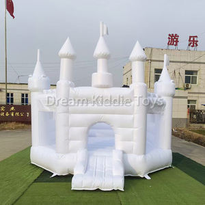 Castillo Inflable Rosa, Inflables Blancos Grandes para Niños, Casa de Brinco Inflable al Aire Libre con Tobogán para Niños - Product Image 5