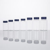 Bouteille en plastique PET transparente pour bonbons, chewing-gum, capsules, qualité alimentaire, 75ml, 120ml, 150ml, 175ml, 200ml, 225ml, 250ml