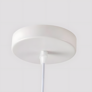 Lampadario da sala da pranzo, lampadario in tessuto, lampadario bianco latte - Product Image 3