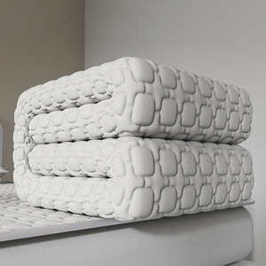 Draps de lit en latex épais de 12 mm, couleur unie, absorbant l'humidité, respirant, antibactérien, rafraîchissant, draps ajustés - Product Image 4