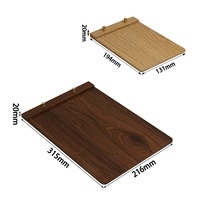 Op Maat Gemaakte Professionele A3a4a5 Restaurant En Bar Display Stand Massief Hout High-End Menu Houder