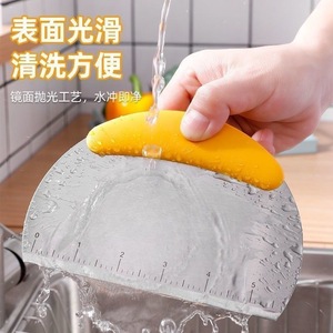 เครื่องตัดแป้งสแตนเลสพร้อมสเกลวัด ปรับระดับได้ พื้นผิวกันติด สำหรับทำขนมปัง อุปกรณ์ทำขนมในครัว - Product Image 1