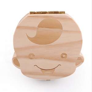<b>Baby</b> Tooth Fairy Storage <b>Box</b> Organizer for Boys & Girls-Wooden Kids Keepsake Holder with Childhood <b>Memory</b> Collection - Product Image 6