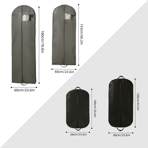 Vêtements de voyage protecteur costume sacs de couverture anti-poussière suspendus longs sacs de vêtement pour robe - Product Image 3