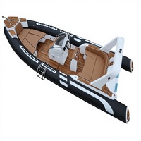 Bateau semi-rigide haut de gamme 7,6 m en FRP et aluminium - Bateau pneumatique de luxe avec chambres à air Hypalon