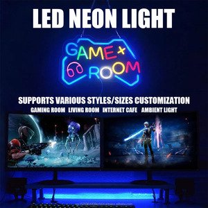 ไฟนีออน LED รูปทรงจอยเกมส์ สำหรับตกแต่งร้านอินเทอร์เน็ตคาเฟ่ ไฟแสดงสถานะ ใช้พอร์ต USB ปลอดภัย แรงดันต่ำ แผ่นอะคริลิกใส - Product Image 3