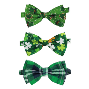 Toptan St. Patrick günü aksesuarları Shamrock yonca papyon erkekler için İrlanda yeşil yay bağları - Product Image 1