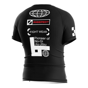 Camiseta de Compresión Resistente, Protección Contra Rozaduras, Costuras Planas, Tejido Elástico en 4 Direcciones, Banda de Silicona Antideslizante para Jiu-Jitsu - Product Image 4