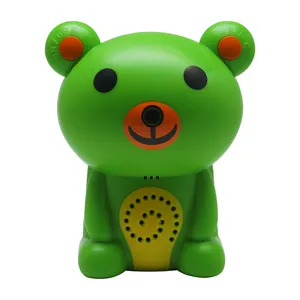 Bear adorável design verde sapo bem-vindo campainha sensor de luz sem fio gravável convidado saluting campainha