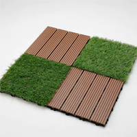 WPC Carreaux de terrasse en bois composite à emboîtement colorés pour l'extérieur Carreaux de terrasse DIY