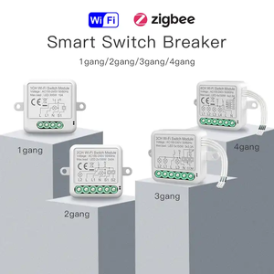 CHNLAN Tuya 3 Gang WiFi BLE Mini akıllı ışık anahtarı modülü 10A Alexa Google ile AC110V-250V DIY akıllı kesici röle çalışma - Product Image 4