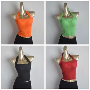 Nouvelle collection été 2026 – Débardeur décontracté pour <span class=keywords><strong>femme</strong></span>, style européen et américain, couleur unie, sexy, à <span class=keywords><strong>manches</strong></span> <span class=keywords><strong>courtes</strong></span> – En stock, vente en gros - Product Image 5