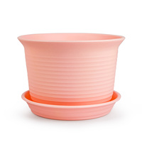 Pot de fleurs classique en résine durable pour intérieur/extérieur avec trou de drainage, capacité de 7,94 L pour plantes bonsaï, succulentes et pothos