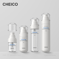 Flacon pulvérisateur pour sérum et lotion CHEICO avec tête de pompe 50ml/100ml en plastique PET Modèle SDO-30/50/80/100 Impression sérigraphique OEM