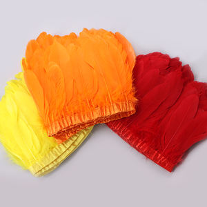 Artesanías hechas a mano, accesorios para bodas, plumas de pato de ganso teñidas naturales, adornos de patrón blanqueado para Pumas, pluma de ganso Real - Product Image 5