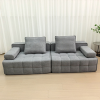 Canapé deux places gris tendance sur TikTok, compact, emballé sous vide, canapé droit, canapé deux places pour salon