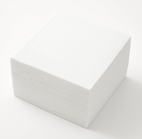 Serviettes de table jetables douces et absorbantes, 1 plis, en pâte de bois vierge, 4 plis, aspect lin, papier Airlaid, couleur personnalisée, logo sur sac
