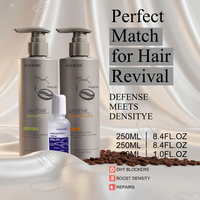 Ensemble Shampoing, Après-Shampoing et Crème DHT Defense à la Caféine : Système de Traitement Anti-Chute et Revitalisant pour la Croissance Capillaire, Niacin 4-6