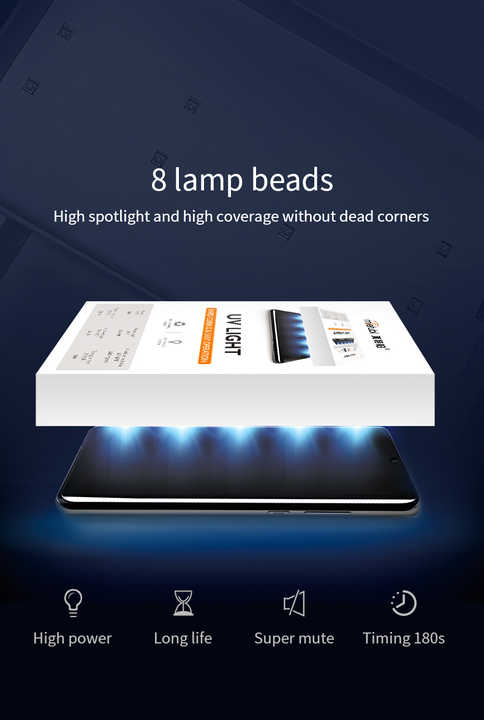 Mietubl película para teléfono móvil lámpara de curado UV máquina de corte de película de hidrogel película especial lámpara UV solidificar 180 segundos